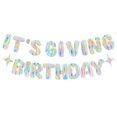 thumbnail image 1 of Banner de cumpleaños iridiscente Merrivo para fiesta divertida, 1 of 7