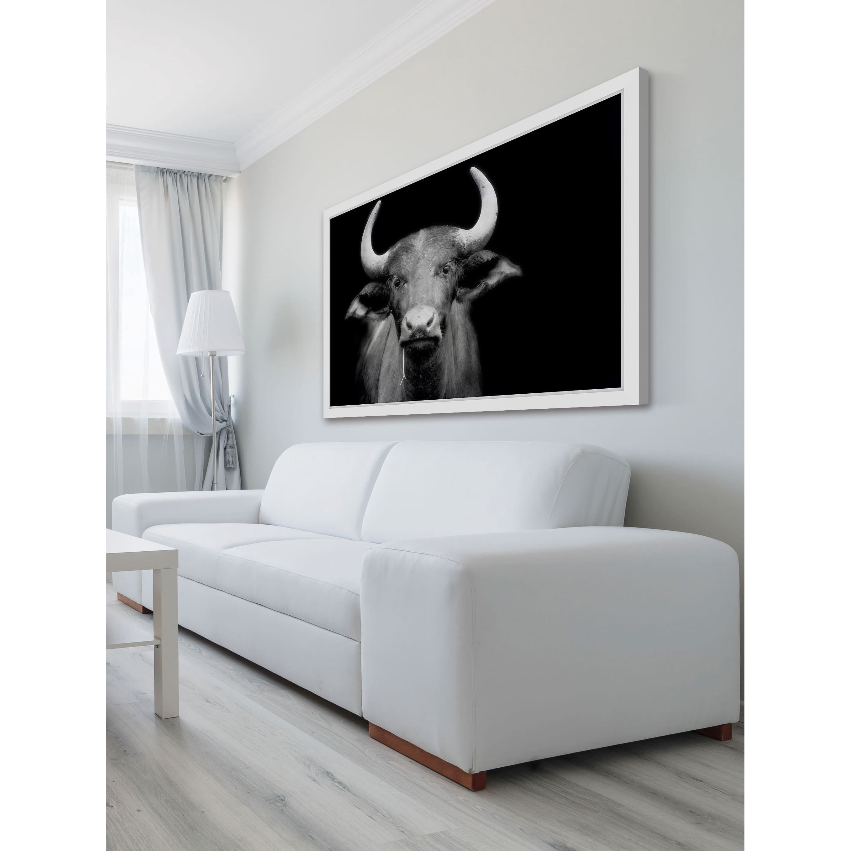 Marmont Hill "Cow Stare" Framed Painting Print