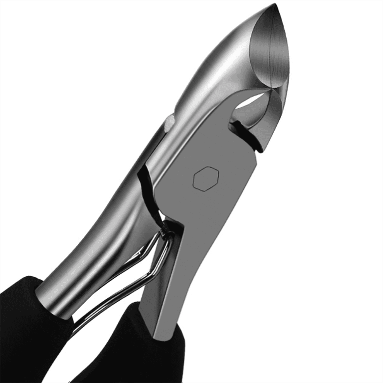 Body Toolz Toenail Clipper with Heavy Duty Rubber Grips Cut Thick Nails Perfect for Adults & Seniors, Size: 5-1/2, Silver