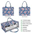 thumbnail image 2 of Large Capacity Tote Bag,Pioneer Flower Floral Print Pattern Handbag Fashion Luxury Tote Bag,15.7"x13"x 5.1" Inches,Laptop Compatible, 2 of 6