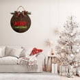 thumbnail image 3 of Eveokoki 11" Christmas Welcome Sign for Front Door Christmas Hanging Sign Door Wreath Wooden Door Hanger Xmas Outdoor Home Decor, 3 of 5