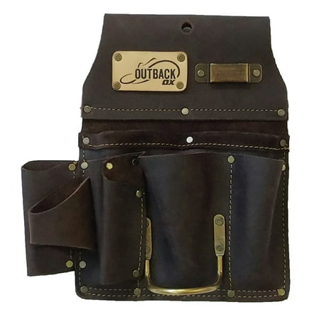 UPC: 9341231038389 | Outback OX P263801 Drywaller s 12 Tool Pouch Holder Oil Tanned Leather Brown