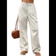 thumbnail image 3 of Pantalones Vaqueros Holgados para Mujer, Elásticos, Sueltos, de Cintura Alta y Pierna , Estilo Años 90, Y2K Caqui M, 3 of 8