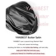 thumbnail image 3 of YANIBEST Silk Satin Bonnet Hair Cover Sleep Cap - Light Gray Adjustable Silk Lined Slouchy Beanie Hat for Night Sleeping,M, 3 of 7