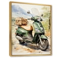 thumbnail image 2 of Designart "Touring with a Scooter Companion I" Scooter Floater Framed Wall Art Living Room, 2 of 7