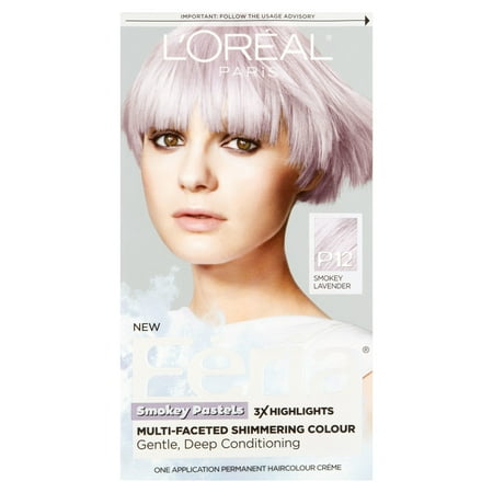 L'Oreal Paris Feria Pastels Hair Color, P12 Lavender Dusk (Smokey Lavender), 1 (Best Way To Dip Dye Hair At Home)