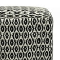 thumbnail image 5 of Simpli Home Simpli Home Kiana Boho Square Woven Outdoor/ Indoor Pouf in Black and White Recycled PET Polyester, 5 of 5
