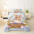 thumbnail image 2 of Erosebridal Easter Egg Kids Twin Bedding,Cute Bunny Rabbit Purple Lavender Flower Duvet Cover Set For Girls Reversible 2 Pieces,No Comforter, 2 of 6