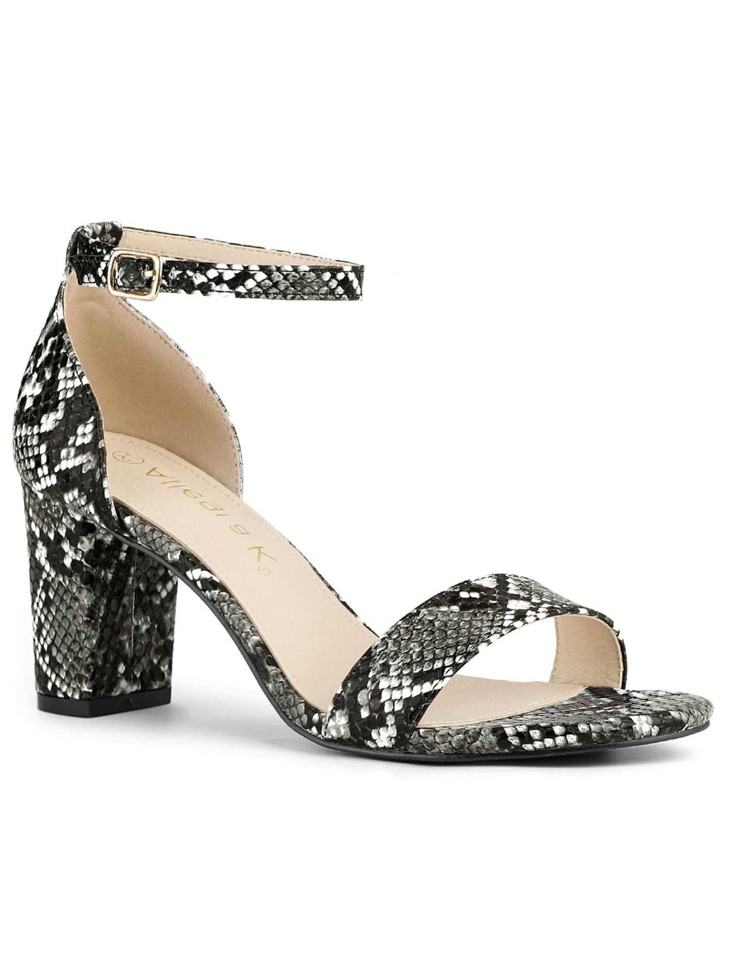allegra k women's chunky heel ankle strap sandals