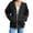 Black, variant on Women's Stylish Zip Up Hooded Jacket Long Sleeve Casual Outerwear For Everyday Fall And Winter Comfortable Wear Light Blue M