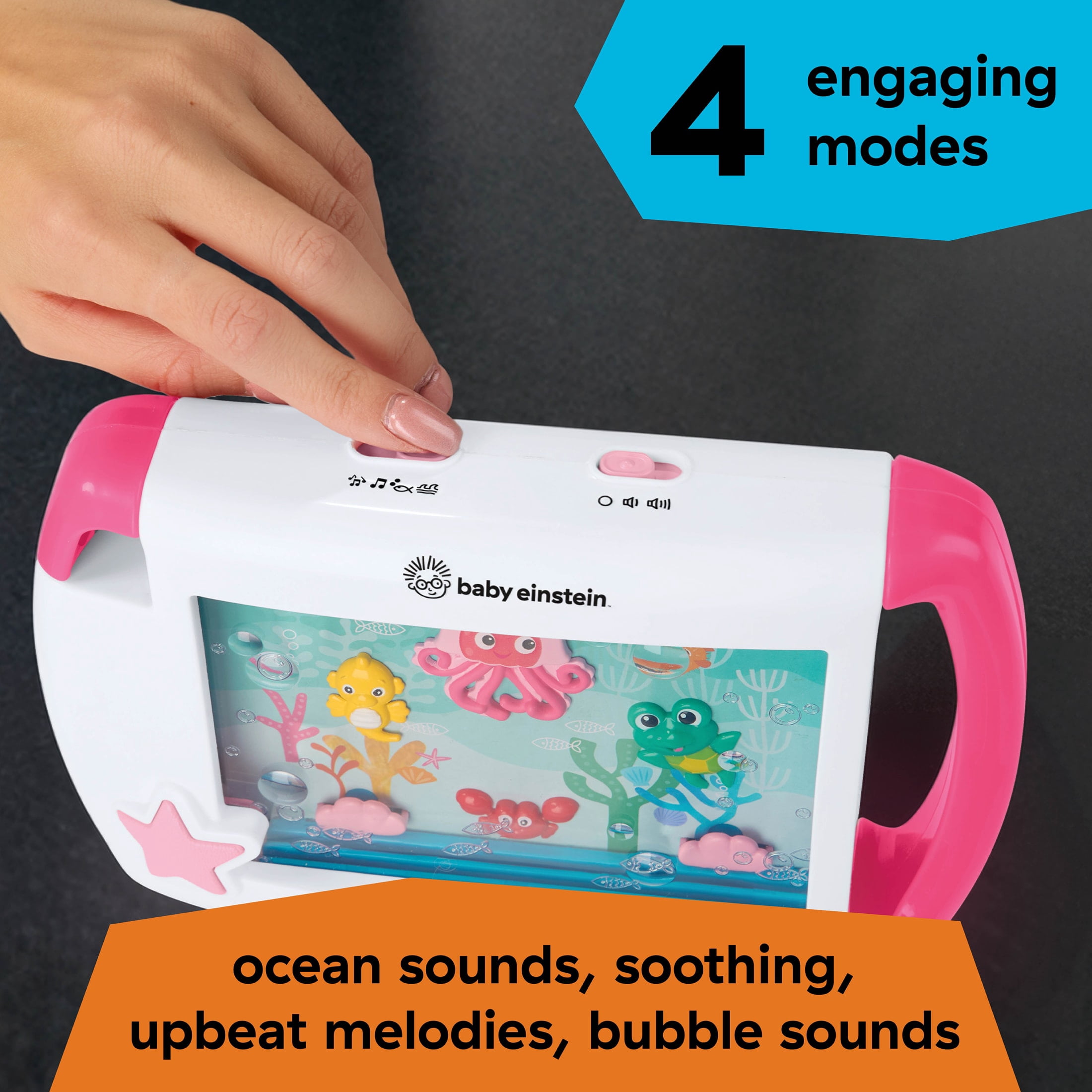 Baby Einstein On-the-Go Sea Dreams Soother, Portable Sound Machine with Music, Ages 0+ Months
