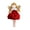 Red, variant on HHBEAUTY Christmas Angel Doll Ornaments 6.4inch Elegant Christmas Tree Plush Ornaments Hanging Angel Pendant with Glittering Antlers, Wings & Puffy Tulle Skirts for Holiday Party Decoration
