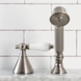thumbnail image 4 of Kingston Brass KSK2368PLTR Deck Mount Hand Shower with Diverter for Roman Tub Faucet, Brushed Nickel, 4 of 5