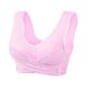 thumbnail image 1 of Sujetador deportivo push up con hebilla cruzada frontal y lateral, talla grande, sin aro de acero, con encaje ajustable, para correr, dormir, ropa interior hermosa para mujer, 1 of 6