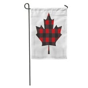 NUDECOR Canadian Maple Leaf Made Out of Classic Red and Black Garden Flag Decorative Flag House Banner 12x18 inch