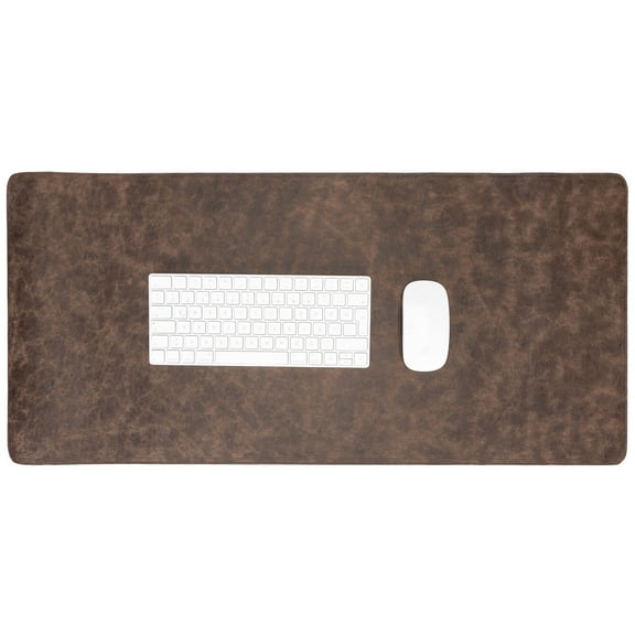32”x15 Desk Mat Protective Distressed Full Grain Leather Non Slip Desk Pad