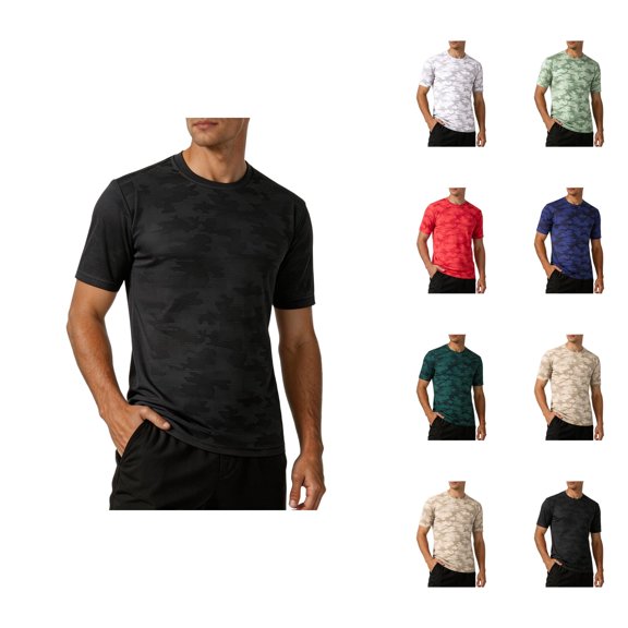 Camo Shirt for Men Summer Short Sleeve Crewneck Loose Casual T-Shirts Workout Tee Shirt