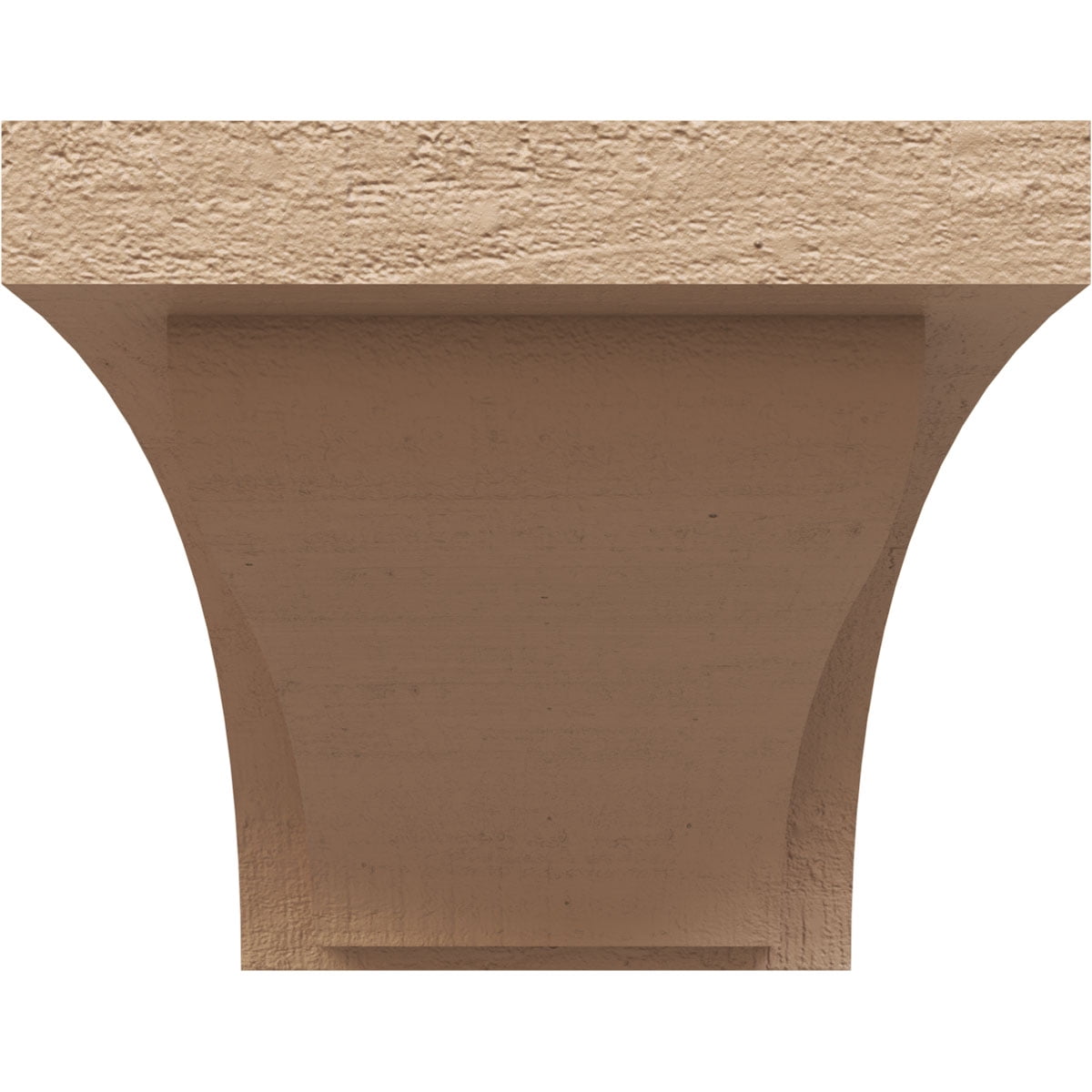 8"W x 16"D x 8"H Wide Helena Rough Cedar Woodgrain TimberThane Corbel, Primed Tan