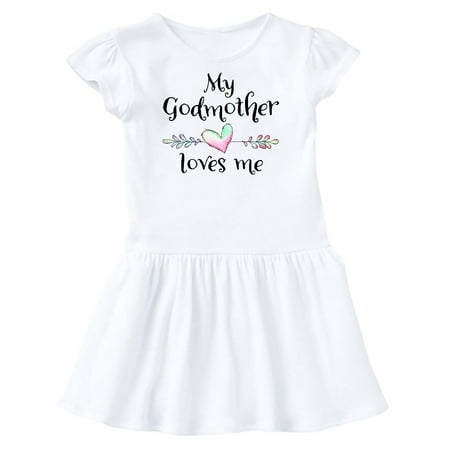 

Inktastic My Godmother Loves Me- Heart Godchild Gift Toddler Girl Dress