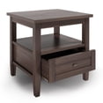 thumbnail image 2 of Warm Shaker 20"Solid Wood Transitional End Table in Warm Walnut Brown (Setof 2), 2 of 6