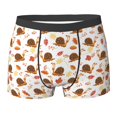 thumbnail image 6 of Men's Boxer Briefs, Autumn Leaf Snails Soft Comfy Mens Underwear Boxer Briefs Breathable With Widen Waist, 6 of 7