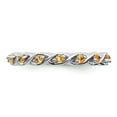 thumbnail image 4 of 925 Sterling Silver Stackable Expressions Citrine Ring Size: 10; for Adults and Teens; for Women and Men, 4 of 5