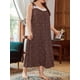thumbnail image 4 of Vestido, Vestido de tumbona para mujer, estampado floral, sin mangas, de talla grande, camisones sue Meterk Extragrande, 4 of 7