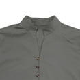 thumbnail image 5 of Chiccall Mens Button Down Shirts Solid 3/4 Sleeve Summer Casual Shirt Tops GrayS, 5 of 7