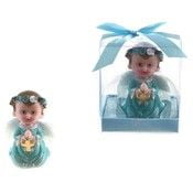 Ddi Baby Angel Praying with Cross Poly Resin Baby Angel Praying with Cross Poly Resin - Blue