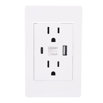JcBlaon Black Multi Plug Outlet Extender 2 Pack Electrical Wall ...