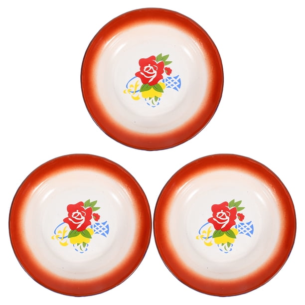3 unids Vinatge Estilo Alimento Banquitería Bandeja Postre Placa de ensalada Cocina Vajilla Modelo aleatorio