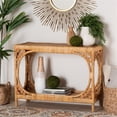 thumbnail image 2 of bali & pari Ramona 1-Shelf Modern Rattan Console Table in Light Honey Brown, 2 of 9