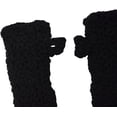 thumbnail image 3 of Thermal Insulated Lined Cable Knit Arm Warmer Fingerless Gloves Mittens (Black), 3 of 6
