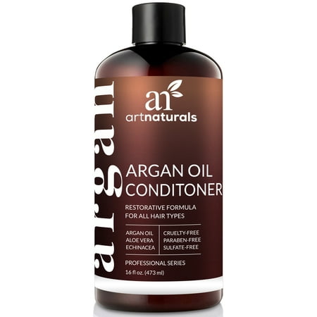 Art Naturals Argan Oil Daily Hair Conditioner 16 Oz - Sulfate Free - Best Treatment for Damaged & Dry Hair - Made with Organic Ingredients & Keratin - For All Hair Types - Safe for Color Treated