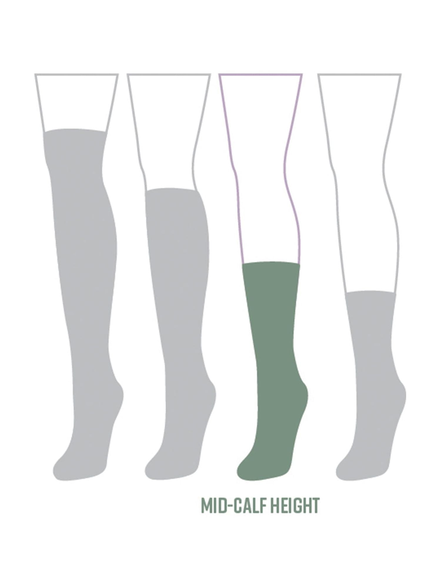 MUK LUKS Women's Mid-Calf Tall Boot Socks, 6-Pack, Fits Shoe Sizes 6-11