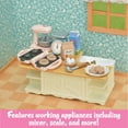 Calico Critters Doll Playset: Miniature Kitchen Island Set with Working Appliances Toy - Walmart.com