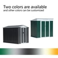 thumbnail image 5 of Outdoor Storage Shed 6FTx4FT Apex Roof Green Outdoor Tool Storage House Garden Shed With Aluminum Alloy Frame And Sliding Door,Garden Storage Shed, 5 of 7