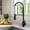 Matte Black, variant on KRAUS Britt Commercial Style Pull-Down Single Handle Kitchen Faucet in Matte Black/Spot-Free Black Stainless Steel