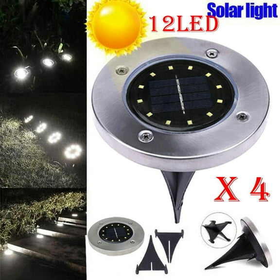 Sinhoon LED Solar Power Buried Light Under Ground Lamp Outdoor Path Way Garden Decking Great Gifts for Less 4 Pack