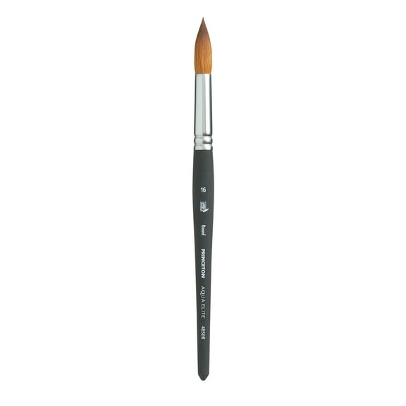Princeton Brush Elite Synthetic Kolinsky Sable Watercolor Brush, Round, 16