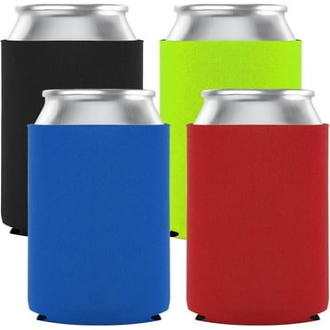 12 oz Can Cooler Sleeve,4 Pcs Can Sleeves Insulators, Foam Collapsible Cooler Can Cover, Beer Can Sleeves Coolers Holder, Soda Cover Coolies, DIY Customizable for Parties, Events or Weddings