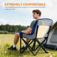 thumbnail image 5 of Resenkos Blue and Gray Portable Folding Camping Chair for Adults, Side Pockets, Cup Holders and Carry Bag, 5 of 6
