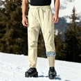 thumbnail image 2 of Mens Snowboard Pants Outdoor Fleece Lined Windproof Waterproof Hiking Snow Ski Pants 3 In 1 Cargo Snowpants with Pockets Winter Cold Weather Clothing, 2 of 9