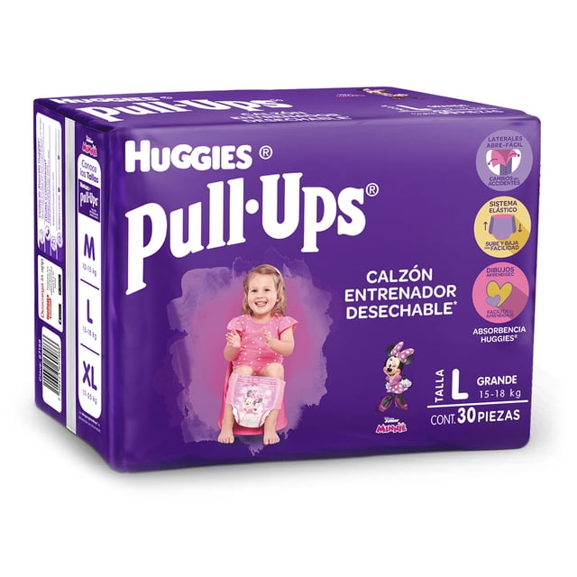 Calzón entrenador Huggies Pull-Ups talla grande niña 30 pzas