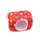 thumbnail image 5 of Cama para casa de hámster, alfombrilla suave y cálida, portátil con ganchos, bonita jaula para mascotas pequeña lavable para ratones, ardilla, hábitat Rojo Colco Nido de hámster, 5 of 8