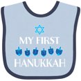 thumbnail image 3 of Inktastic My 1st Hanukkah Dreidels in Blue with Star of David Boys or Girls Baby Bib, 3 of 4