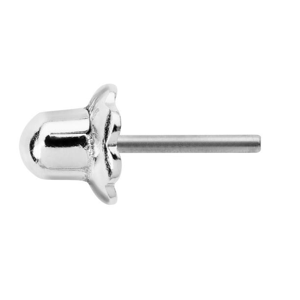 Two Earring Back Replacements, Threaded 14K Solid White Gold, .040