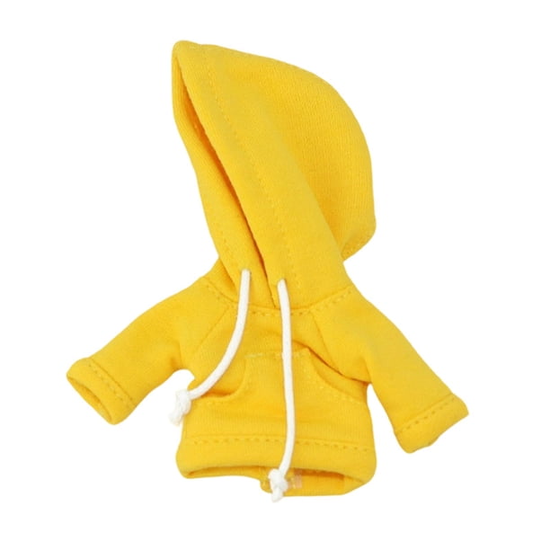 Sudadera con capucha para figura de acción a escala 1/12, figura femenina, ropa, coleccionable diario, de moda. Amarillo