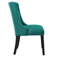 thumbnail image 4 of Side Dining Chair, Teal Blue, Fabric, Kitchen Cafe Bistro Hospitality Restaurant, Modern Contemporary HB32936, 4 of 8