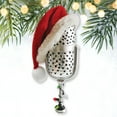 thumbnail image 4 of Christmas Themed Microphone Glass Ornament, Music Themed Gift for Musicians, 4 of 4